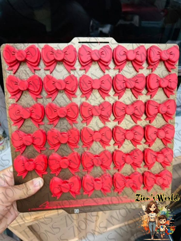 PASSION RED bows STRAW TOPPERS (SET OF 12)