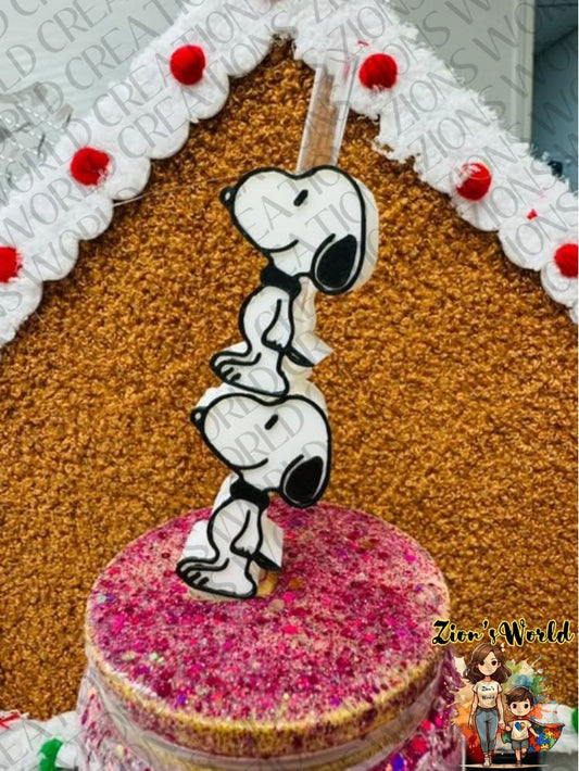 SNOOPY STRAW TOPPERS (SET OF 12)